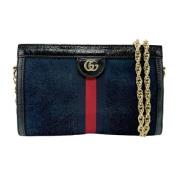 Pre-owned Leather gucci-bags Gucci Vintage , Blue , Dames