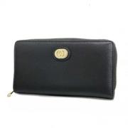 Pre-owned Leather wallets Gucci Vintage , Black , Dames