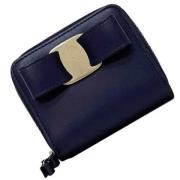 Pre-owned Leather wallets Salvatore Ferragamo Pre-owned , Blue , Dames