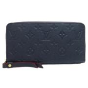 Pre-owned Leather wallets Louis Vuitton Vintage , Blue , Dames