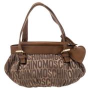 Pre-owned Canvas shoulder-bags Moschino Pre-Owned , Brown , Dames