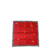 Pre-owned Silk scarves Bvlgari Vintage , Red , Dames