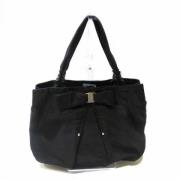 Pre-owned Canvas handbags Salvatore Ferragamo Pre-owned , Black , Dame...