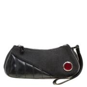 Pre-owned Leather clutches Dior Vintage , Black , Dames