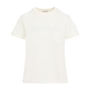 Neutrale T-shirt voor vrouwen Moncler , Beige , Dames