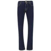 Blauwe Katoenen Jeans & Broek Jacob Cohën , Blue , Heren