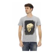 Casual Ronde Hals Korte Mouw T-Shirt Trussardi , Gray , Heren