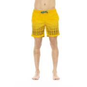 Shorts met Gradiëntprint Bikkembergs , Yellow , Heren