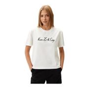 NYC Logo T-shirt - Rechte pasvorm Calvin Klein , White , Dames