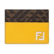 Kaarthouder met logo Fendi , Yellow , Heren