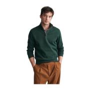 Half-zip Sweatshirt Sacker Rib Gant , Green , Heren