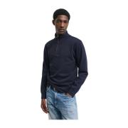 Half-zip Sweatshirt Sacker Rib Gant , Blue , Heren