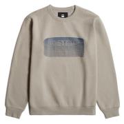 Gestapelde Old Skool Logo Sweater G-star , Green , Heren