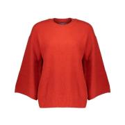 Rode Gebreide Pullover Trui Geisha , Red , Dames