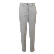 Grijze enkellange broek met zijrits Peserico , Gray , Dames