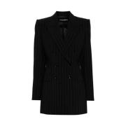 Pinstripe Double-Breasted Jas Dolce & Gabbana , Black , Dames