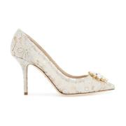 Charmant Kant Kristal Bloem Pumps Dolce & Gabbana , Gray , Dames