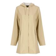 Beige regenjas met capuchon en zakken Rains , Beige , Dames