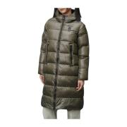 Geruite Lange Parka Groen Blauer , Green , Dames