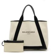 Pre-owned Canvas totes Balenciaga Vintage , White , Dames