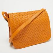 Pre-owned Leather crossbody-bags Bottega Veneta Vintage , Orange , Dam...