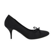 Zwarte Hak Décolleté Satijn Stiletto Balenciaga , Black , Dames