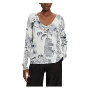 Dames Gebreide Collectie voor Herfst/Winter Desigual , White , Dames