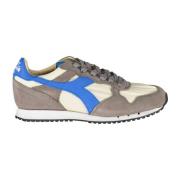 Sportieve Grijze Vetersneakers met Contrastdetails Diadora , Gray , Da...