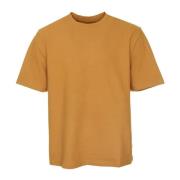 Geribbeld T-shirt met schouderdetail Wax London , Brown , Heren