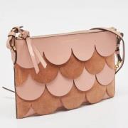 Pre-owned Leather shoulder-bags Burberry Vintage , Pink , Dames