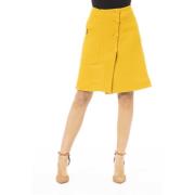 Rok met knoopsluiting en zijzak Jacob Cohën , Yellow , Dames