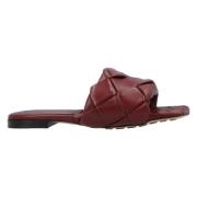 Leather flats Bottega Veneta , Red , Dames