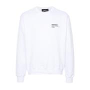 Cool Fit Sweater met Print Dsquared2 , White , Heren