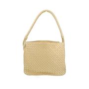 Pre-owned Leather shoulder-bags Bottega Veneta Vintage , Beige , Dames