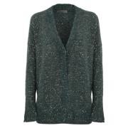 Paillet Vest Lange Mouwen V-Hals D.Exterior , Green , Dames