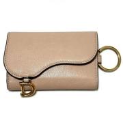 Pre-owned Leather key-holders Dior Vintage , Beige , Unisex