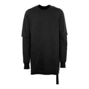 Oversized Sweatshirt met aangehecht T-shirt Rick Owens , Black , Heren