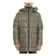 Glanzende Christian Coat met Afneembare Capuchon Save The Duck , Green...