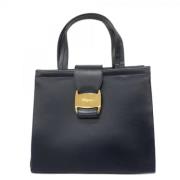 Pre-owned Leather handbags Salvatore Ferragamo Pre-owned , Blue , Dame...