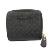 Pre-owned Leather wallets Gucci Vintage , Black , Dames