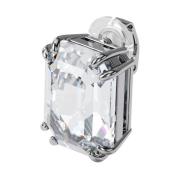 Rechthoekige Kristal Clip Oorbel Mesmera Swarovski , Gray , Dames