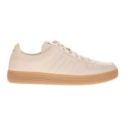 Beige Leren Sneakers - Regular Fit Tom Ford , Beige , Heren