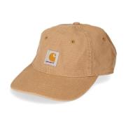 Canvas Six-Panel Pet met Logo Patch Carhartt Wip , Beige , Heren