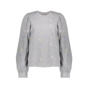 Geborduurde Klavertjes Sweater in Diverse Kleuren Geisha , Gray , Dame...