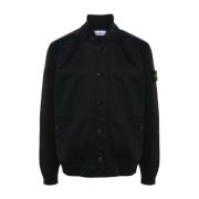 Zwarte Compass Logo Bomber Jacket Stone Island , Black , Heren