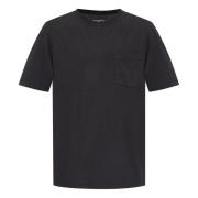 Zachte Lyocell Katoenen T-shirt Officine Générale , Black , Heren