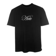 Script Logo T-Shirt Relaxed Fit Arte Antwerp , Black , Heren