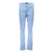 Blauwe Damesbroek Slim Fit Logo Gant , Blue , Dames