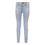 Blauwe Jeans met borduursel en contrastdetails Just Cavalli , Blue , D...