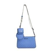 Signature PVC Crossbody tas met Tech Attachment Michael Kors , Blue , ...